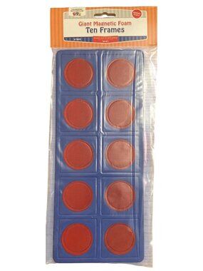 Giant Magnetic Foam Ten Frames Set With Disks Grades PreK-2